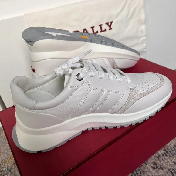 Bally Classic White Leather Sneakers - Picture 14 of 17